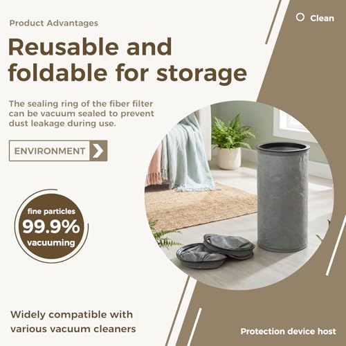 4 Pcs Replacement 10QT Vacuum Bags Reusable Micro Cloth Filter Bags Compatible photo 10