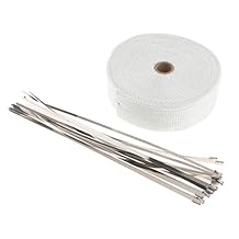 Kit De Corbatas De Cinta De Envoltura Térmica De Fibra De Vidrio De Colectores De Escape De 15 Metros con Kit De Amarres