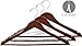 The Great American Hanger Company Wooden Suit Clothing Hangers, Walnut