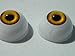 26mm Pair of Realistic Life Size Acrylic Half Round Hollow Back Eyes for Halloween Props, Masks, Dolls or Bears Pennywise IT Yellow FW01