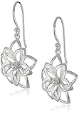 Sterling Silver Open Double Flower Earrings