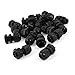 25 Pcs PG7 Black Plastic Waterproof Cable Wire Glands Joints