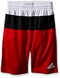 adidas Big Boys' Active Short, Light Scarlet/White, Small/8