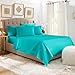 Empyrean Queen Sheets Set - 110 GSM 6 Piece Bed Sheets for Queen Size Bed, Double Brushed Queen Size Sheets, Soft Bedding Sheets & Pillowcases - Teal Blue