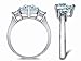 Star KSterling Silver 8mm Heart Shape Three Stone Promise Ring