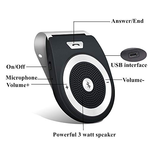 image for Geelyda Bluetooth Car Speakerphone, Wireless Hands-Free Speaker Motion
