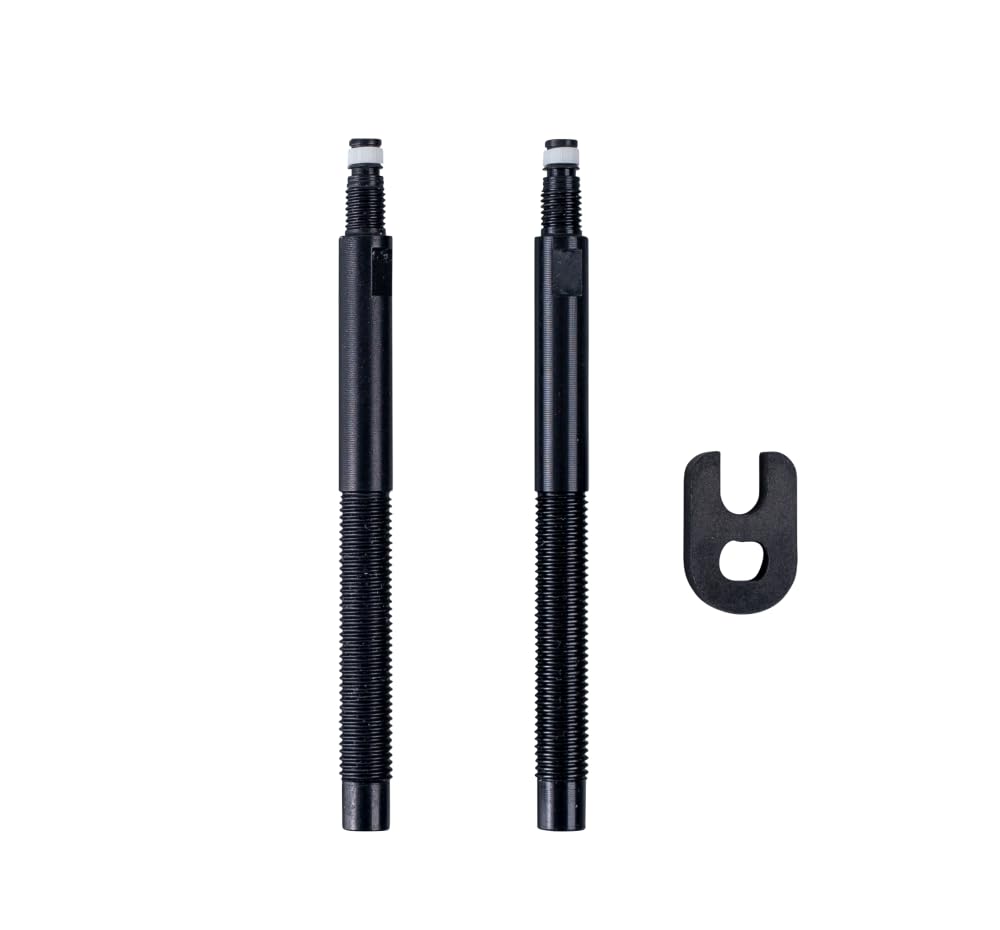 Valve Extender 2 Pack with Core Remover, Black, 65mm