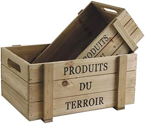 AubryGaspard Cajas (Madera Envejecido Productos básicos del Terroir: Amazon.es: Hogar