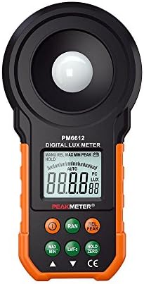 PEAKMETE Digital Luxmeter 200000 Lux Light Meter Test Spectra Auto Range Hot Worldwide Light Illuminance Measuring HYELEC MS6612
