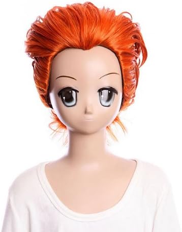 Surewells Orange Short Cosplay Wig Hunterxhunter Hisoka Half Wig Lacefront Wig Amazon Ca Toys Games