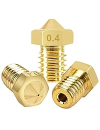 Aokin 20 piezas M6 3D impresora 0.016 in extrusor boquilla de latón cabezal de impresión para 0.069 in Filamento E3D V5 V6 impresora 3D