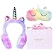 COO&KOO Winter Unicorn Earmuffs Sleep Mask Set Plush Warm Foldable Earmuff for Girl Gift