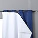 Rose Home Fashion 100% Blackout Curtain Liner, White Blackout Curtain Liner for Window Noise Reducing Light Blocking Liner for Bedroom(Hook Included) 47W by 77L Inches-White, 2 Panels
