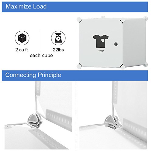 image for MAGINELS Wardrobe Clothes Closet Bedroom Armoire Dresser Cube Storage 