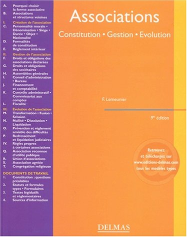 Associations : Constitution - Gestion - Evolution by (Paperback)