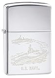 Zippo Lighter: Engraved U.S. Navy Aircraft Carrier
