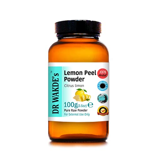 DR WAKDE'S Lemon Peel Powder - 100g (3.5oz) | Pure, Raw & Dried Powder | Ayurvedic Herb | Vegan | Nothing Added, Nothing Removed | Same Day Dispatch