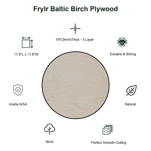 Baltic Birch Plywood Sheets Box of 45 - Laser Engraving Cutting, Scroll photo 8