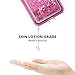 Dexnor Compatible with iPhone 7 Plus Case Glitter 3D Bling Sparkle Flowing Liquid Transparent 3 in 1 Shockproof TPU Silicone Core + PC Frame Protective Defender for iPhone 8 Plus/7 Plus/6s Plus - Pink