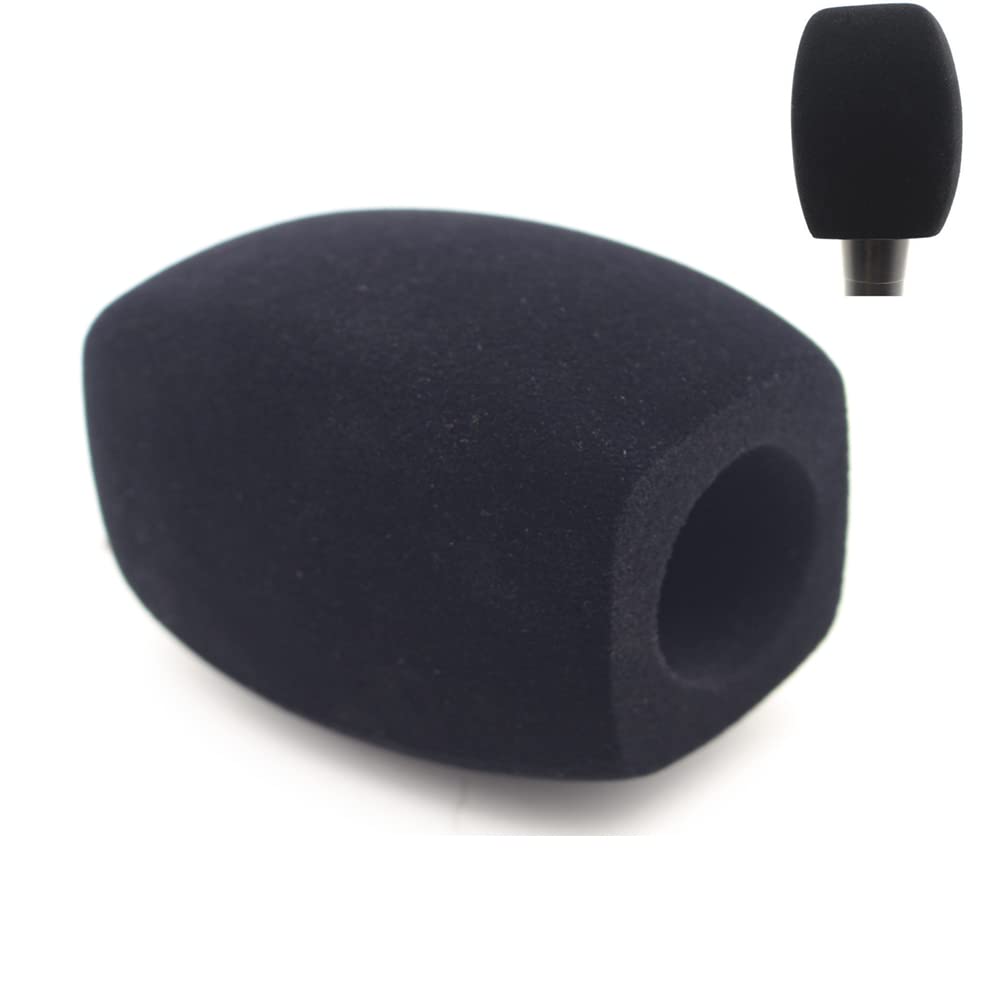 Saidbuds Flocked Mic Foam Windscreens Handhold Mic Foam Covers Windshields for TV Interview Microphones (Square, Black)