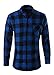 Ebind Mens Long Sleeve Casual Button Down Plaid Flannel Shirt