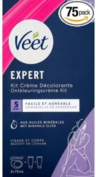Veet Hair Lightening Cream for Face and Body 2 x 75 ml