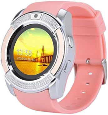HP95 Blue Tooth 3.0 Smart Watch Pedometer GSM 2G SIM Phone Mate with Remote Camera 0.3M For IOS Android Smartphone (Pink)