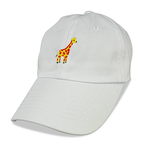 DALIX Giraffe Baseball Caps Cotton Cap Custom Hats Unisex Hat in White