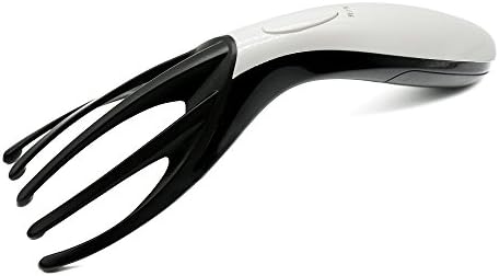 COLOR CLEANER Electric Scalp Massager For Headache Head Physical Home Therapy Kit Device Equipment Electronic Self Massage Brain Shoulder Back Comb Therapeutic (white)
