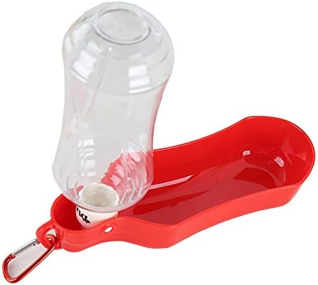 PETOU Portable Dog Travel Water Bottle for Walking,Running and Hiking Outdoor,Health and Safety Quality Material –17oz/500ml- Red