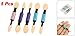 Sourcingmap Sponge Two Heads Eye Eyeshadow Brushes Applicators, Apricot - 5-Piece
