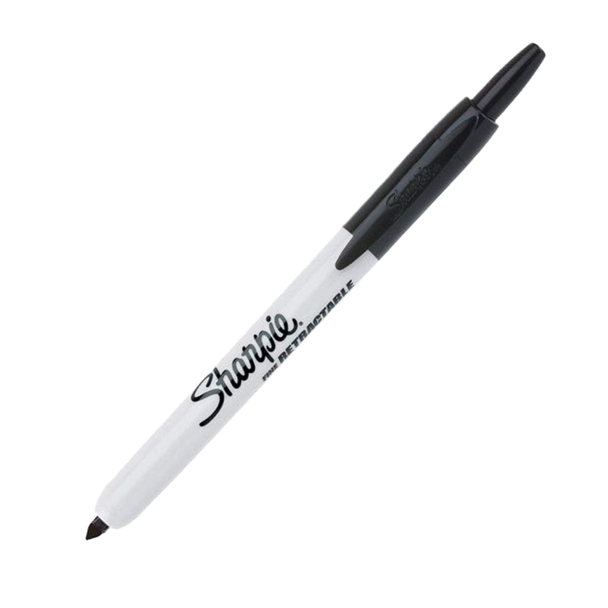 Sharpie retractable fine point permanent marker pen black ink x 1