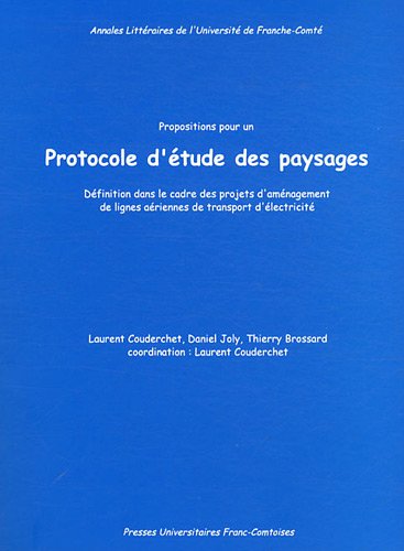 Propositions pour un protocole d'étude des paysages