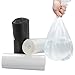 Nicesh 1.6 Gallon Small Trash Bags, Black, Clear and White, 75 Counts