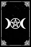 Triple Moon Notebook: Pagan goddess symbol gift journal to connect with your divine feminine. 6 x 9 by 