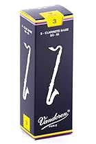Vandoren CR123 Bass Clarinet Traditional Reeds Strength 3; Box of 5
