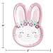 Creative Converting Bunny Party Shaped Paper Plates, 24 ct