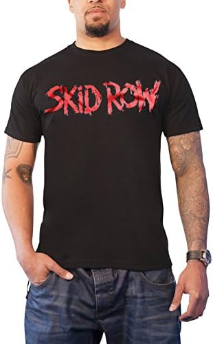 Skid Row T Shirt Band Logo Official Mens Black