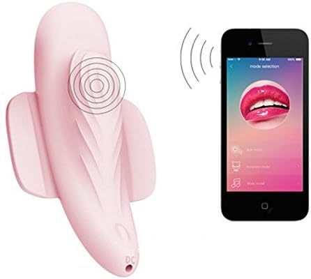 Handheld Sized Smartphone control Vibrate Pink Lace Underpants,12 Frequency Bluetooth Free Style Self Mode Control Massager Wand