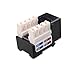 Cable Matters [UL Listed] 10-Pack 10Gbps Cat6 Keystone Jacks, RJ45 Keystone Jack, Ethernet Keystone Jack in Black for Patch Panel and Wall Plate