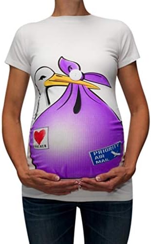 Viahwyt Mother Cute Funny Pattern Print Short Sleeve Casual T-Shirt Pregnant Tops Maternity Clothing for Women Maternity Blouse