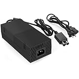 Xbox One Power Supply Brick with Power Cord,(Low Noise Version) AC Adapter Power Supply Charge for Xbox One Console, 100-240V Auto Voltage,Black