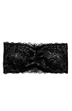 Humble Chic Women's Stretch Lace Bandeau Top - Strapless Padded Bra