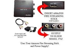 Image of HDMI to Composite AV Converter for Amazon Fire Streaming Stick: Use Amazon Fire Streaming Stick with Older TVs That Have Composite (red/White/Yellow) Inputs. [Note: Amazon Stick Sold Separately]