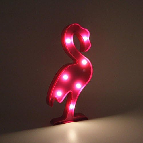 LED Flamingo Night Light, Cute Table Lamp Light for Kids' Room Bedroom Gift Party Home Decorations by Oliwui, Red