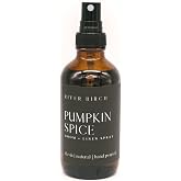 River Birch Pumpkin Spice Scented Linen and Room Spray | Home Fragrance | 4 oz Glass Amber Bottle | Luxury Signature Scent | Handmade in Texas