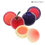[TONYMOLY] Mini Lip Balm 7g (3 Set (Cherry + Blueberry + Peach))