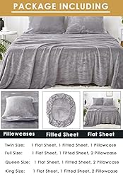 Jepson Soft Fur Velour Flannel Bed Sheets