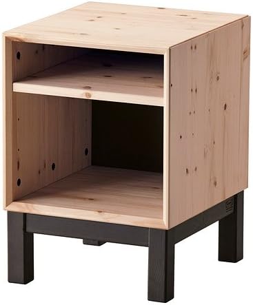 Ikea Nornas Bedside Table Pine Grey 37x40 Cm Amazon Co Uk Kitchen Home
