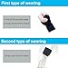 Wrist Brace, Adjustable Elastic Self-Heating Pressure Support Relief Pain from Tenosynovitis, Arthritis, Carpal Tunnel, for Right and Left Hands for Men and Women One Piece Black